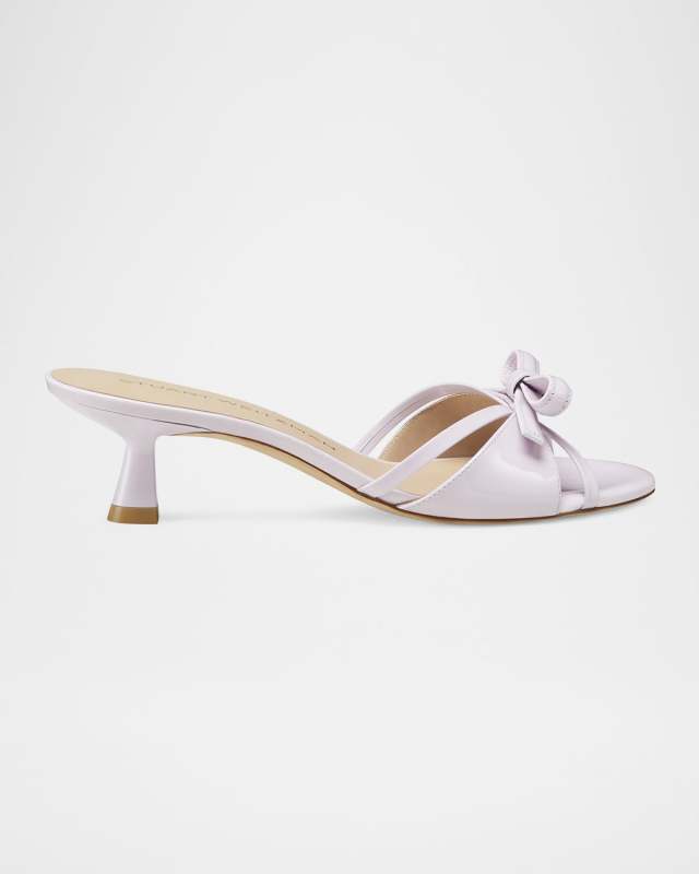 Felicity Patent Bow Mule Sandals